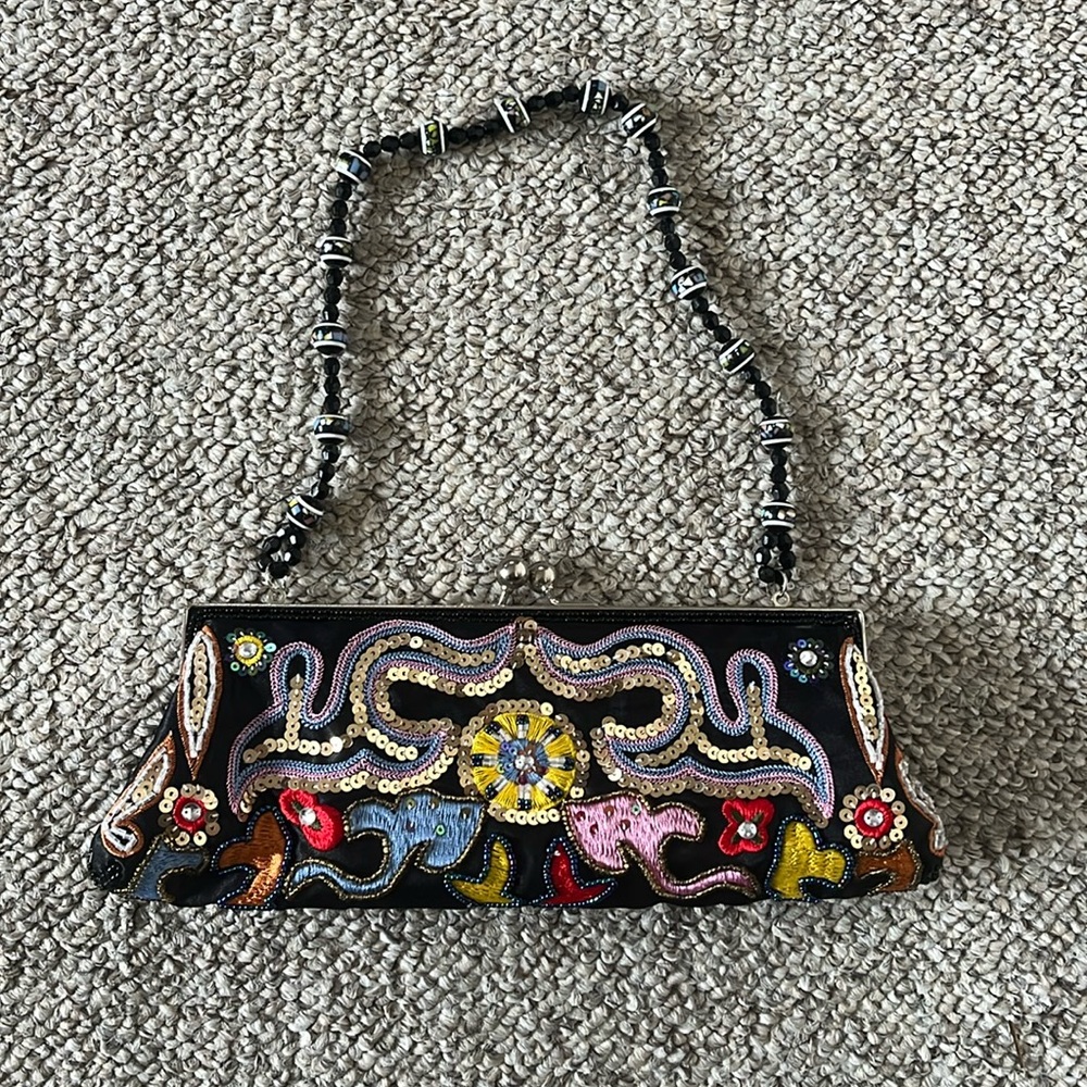 Chateau Vintage Sequin Beaded Clutch